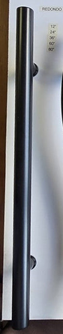 36" Round Rod Door Pull Handle Set, Black