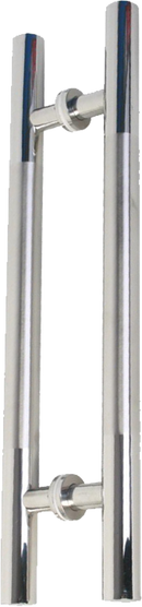60" Round Rod Door Pull Handle Set, Stainless Steel