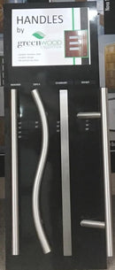 24" Offset Door Pull Set, Stainless Steel